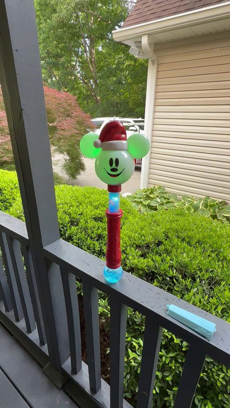 Disney Parks Mickey Mouse Holiday Light-Up Bubble Wand